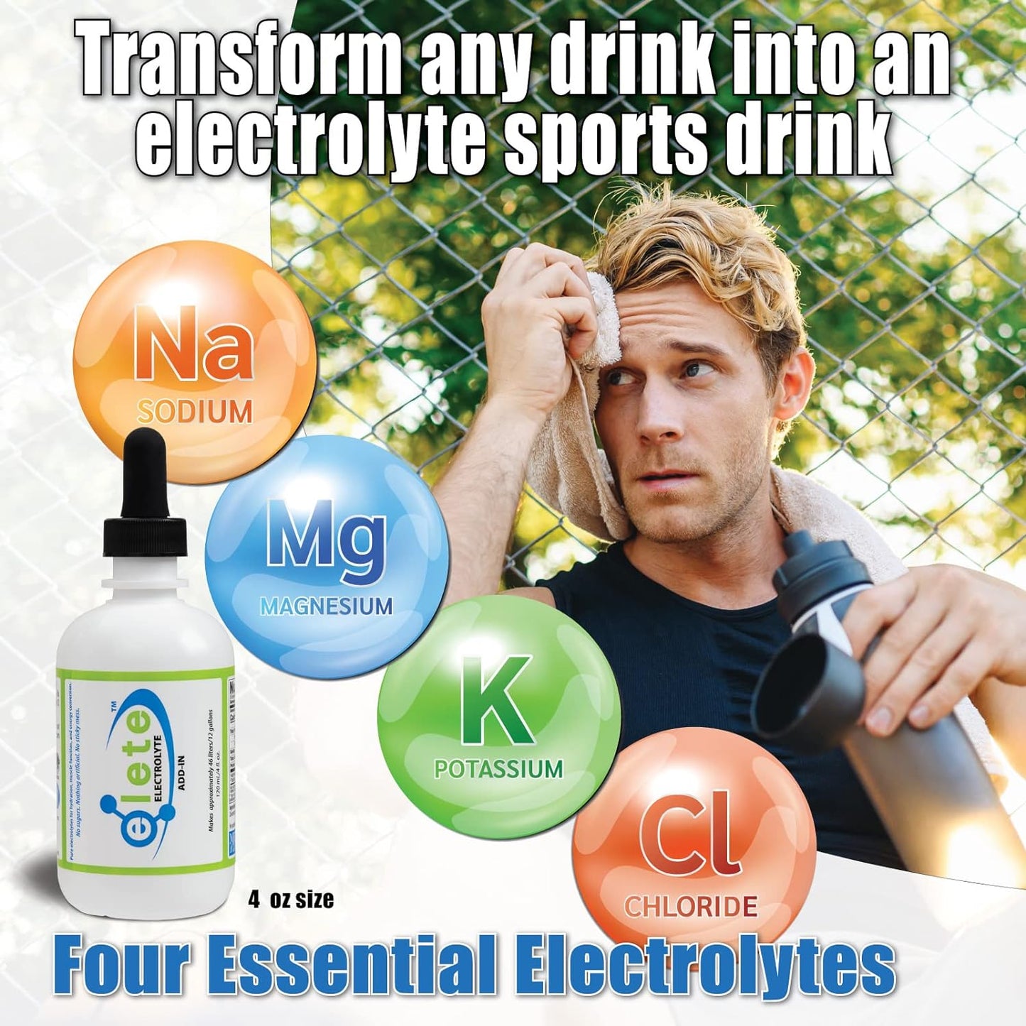 Elete Citrilyte Electrolyte Add-in Drops for Hydration | Sodium, Magnesium, Potassium, Trace Minerals | Unflavored, All Natural | Leg & Muscle Cramp Relief | Transform Any Drink, 4oz