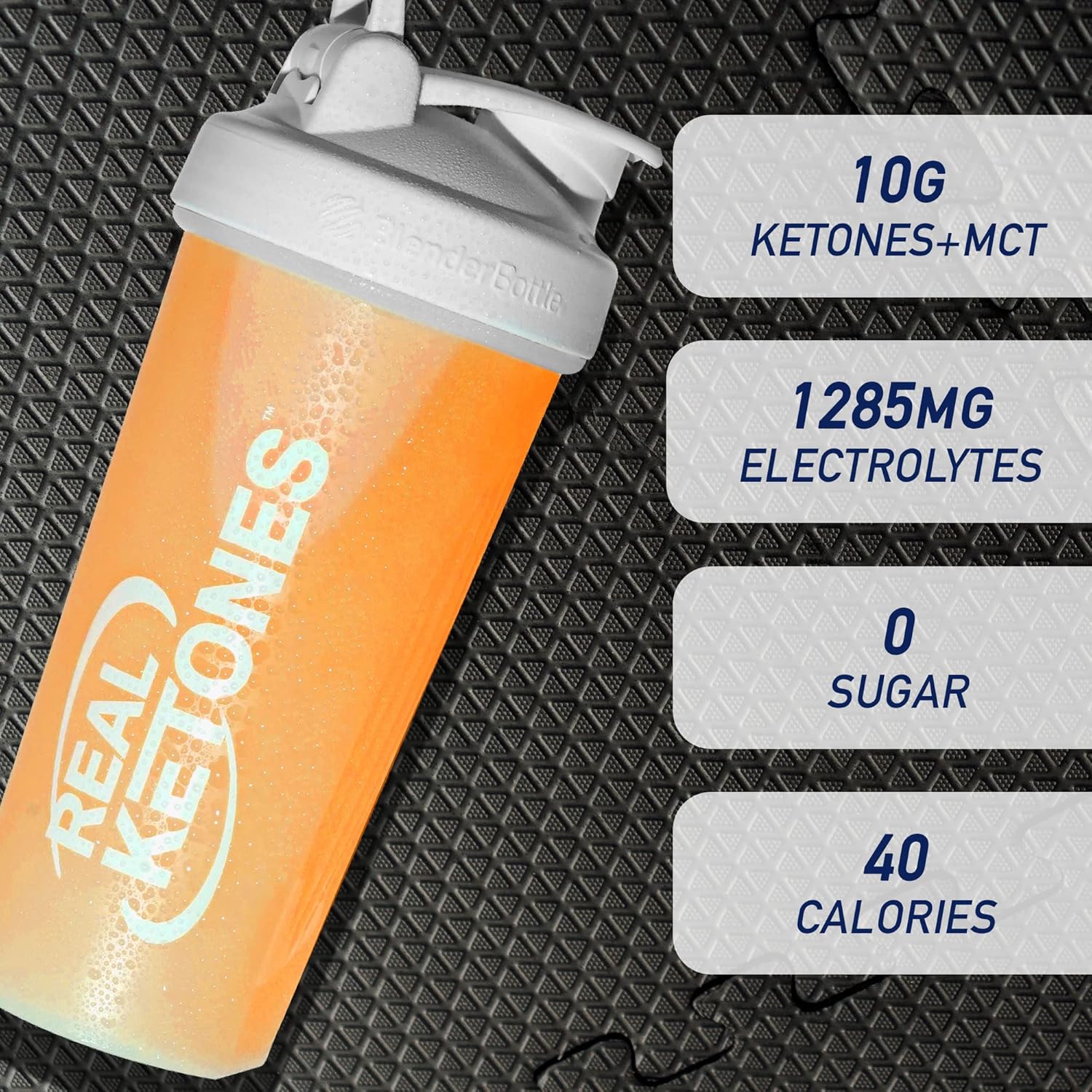 Elevate Keto Electrolytes Drink Mix Packets with Real Ketones MCT & BHB - 30 Pack Orange Flavor