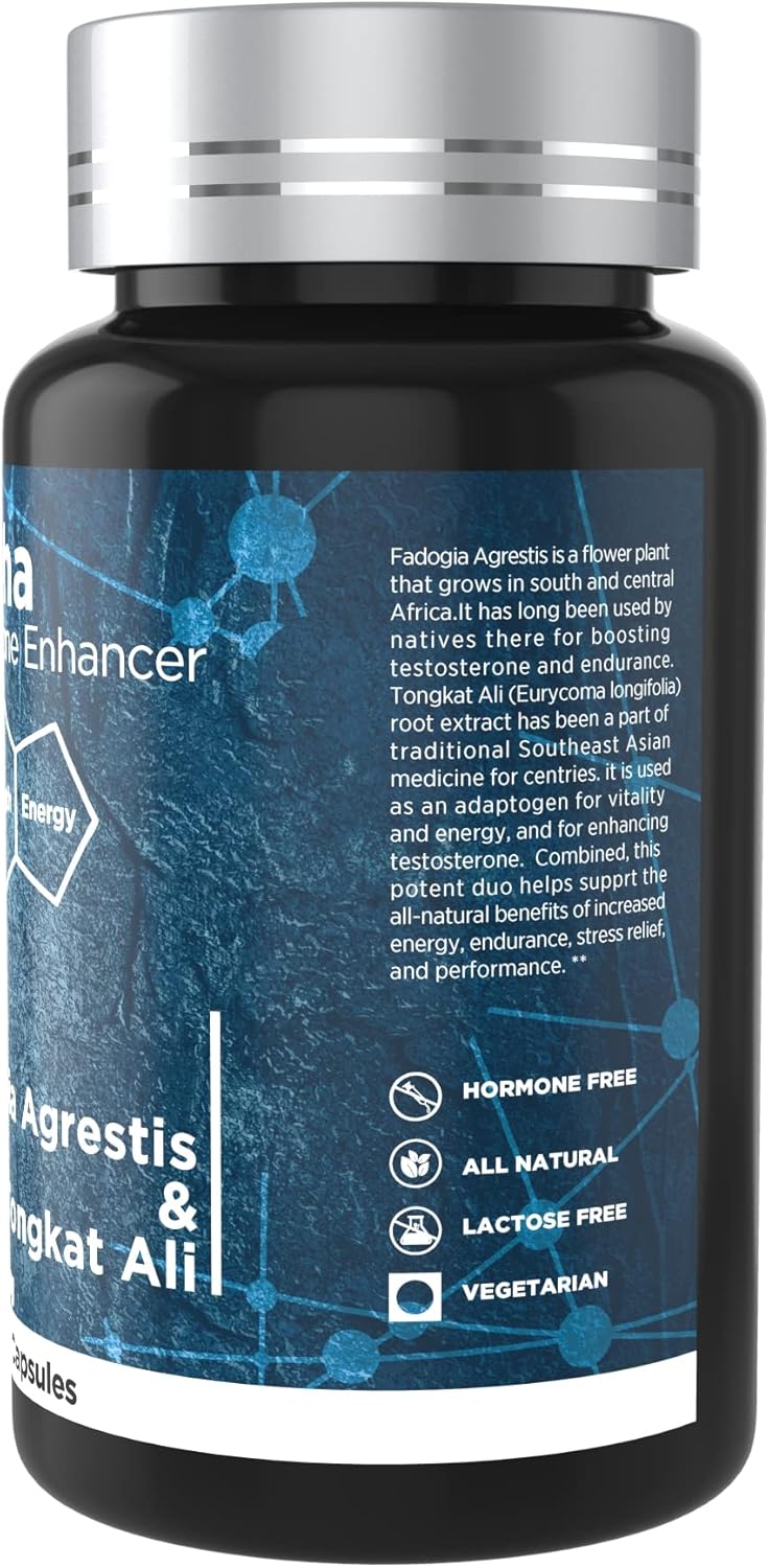Elite Alpha Labs Fadogia Agrestis & Tongkat Ali Supplement - 1000mg Muscle Builder & Energy Support - 60 Capsules