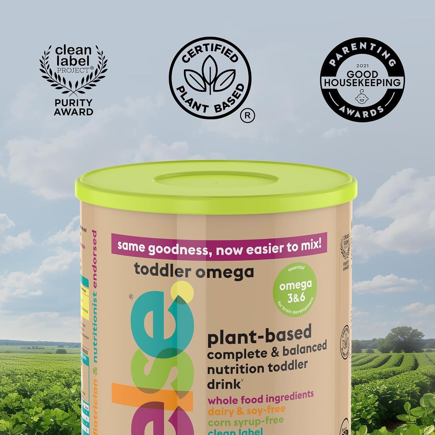 ELSE Nutrition Plant-Based Toddler Formula for Brain Development - Dairy-Free & Lactose-Free (22 oz, 1 Pack)