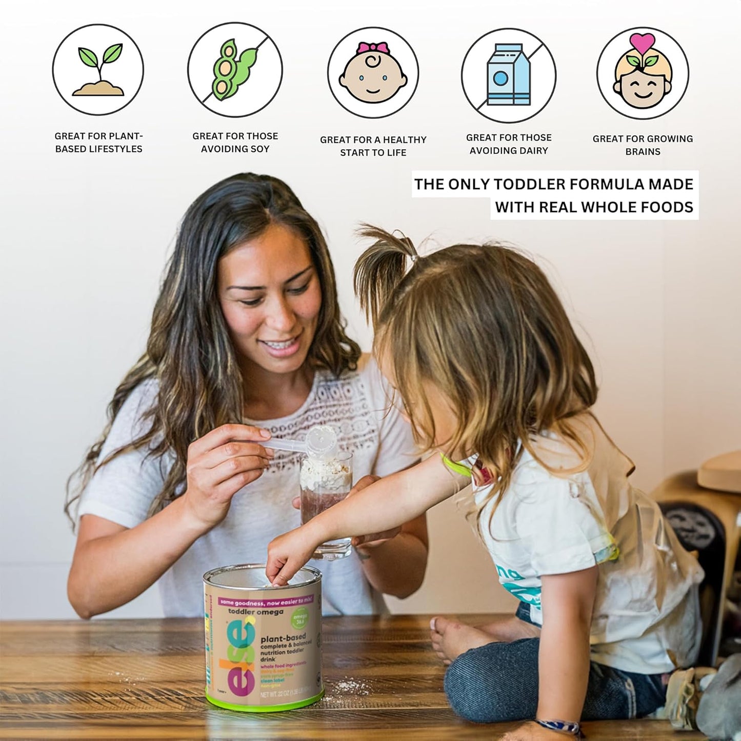 ELSE Nutrition Plant-Based Toddler Formula for Brain Development - Dairy-Free & Lactose-Free (22 oz, 1 Pack)