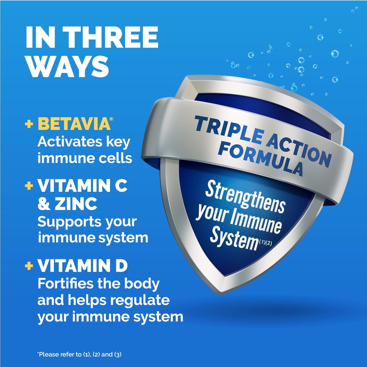 Emergen-C Immune+ Powder with BetaVia, 1000mg Vitamin C, B Vitamins, Vitamin D, Antioxidants - 30 Count