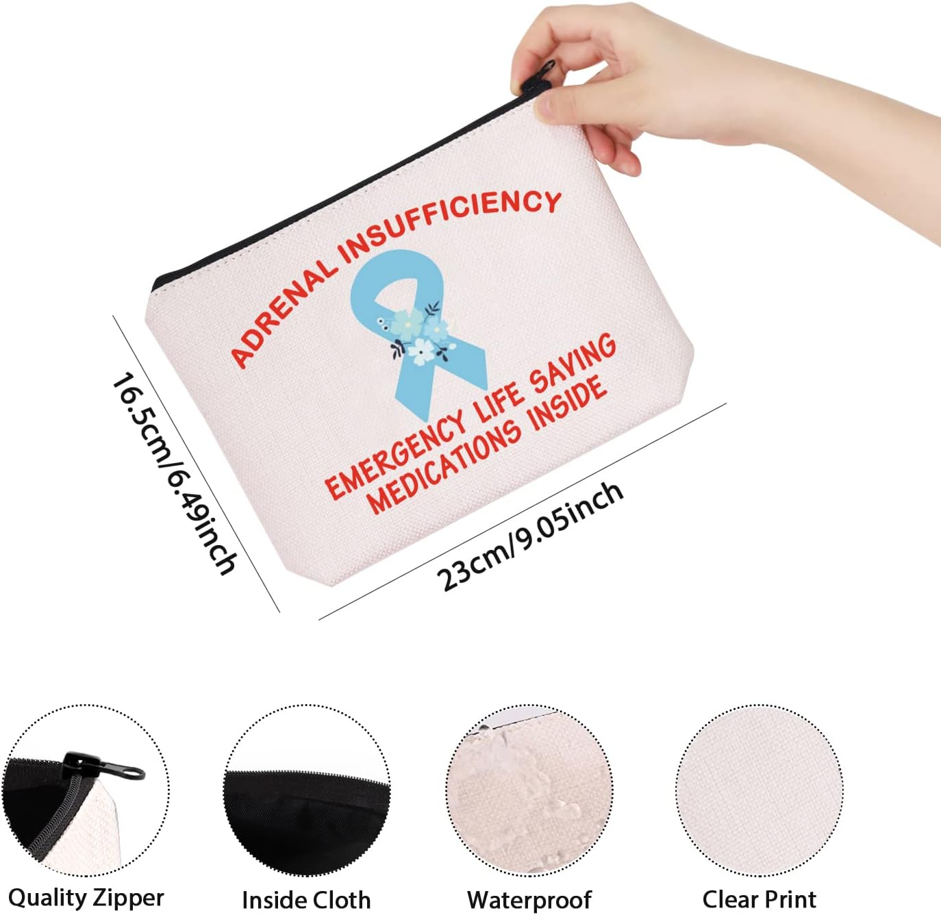 Emergency Adrenal Support Kit with Life-Saving Medications - Adrenal Insufficiency Alert Bag