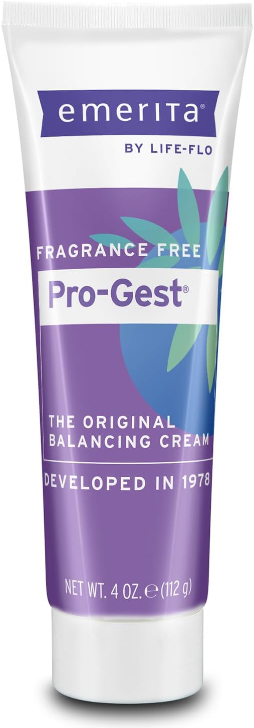 Emerita Pro-Gest Cream 4 oz - Paraben Free Formula for Hormone Balance
