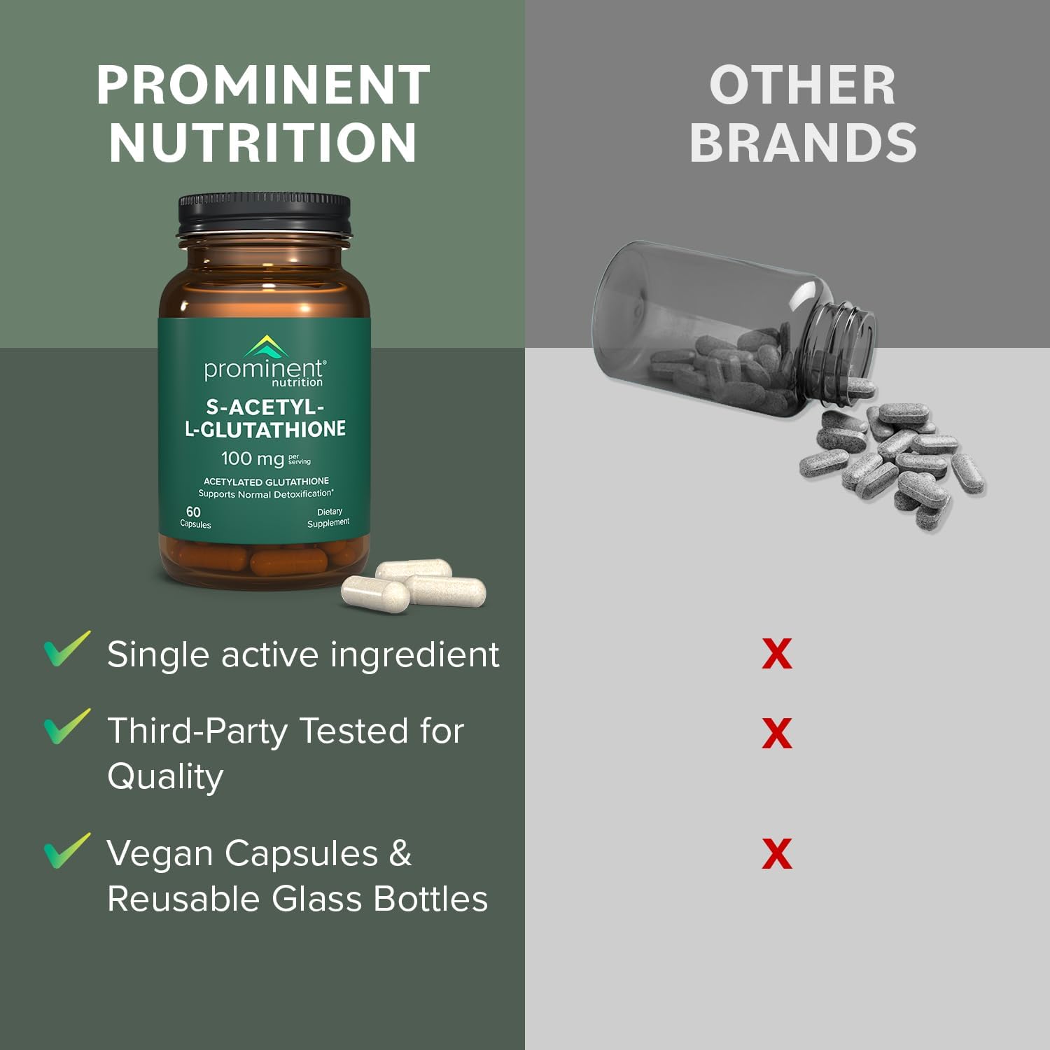 Emothion® Acetylated Glutathione Supplement for Liver Detox & Antioxidant Support - 60 Vegan Capsules