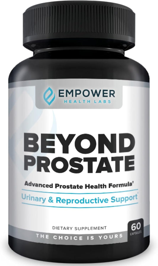 Empower Health Labs Prostate Health Support Supplement with Saw Palmetto, Zinc, Red Raspberry, and Nettle - 60 Capsules for Urinary and Prostate Wellness