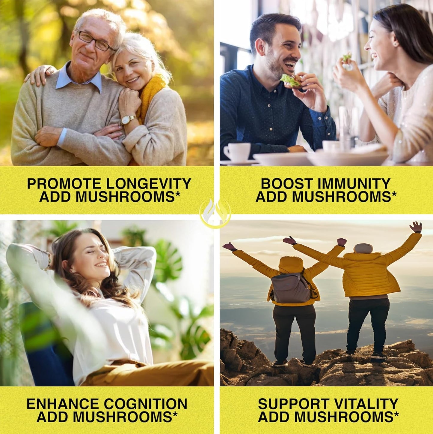 ENCLARE NUTRITION 10-in-1 Mushroom Supplement for Immune Support and Brain Boost with Lions Mane, Reishi, Cordyceps, and More