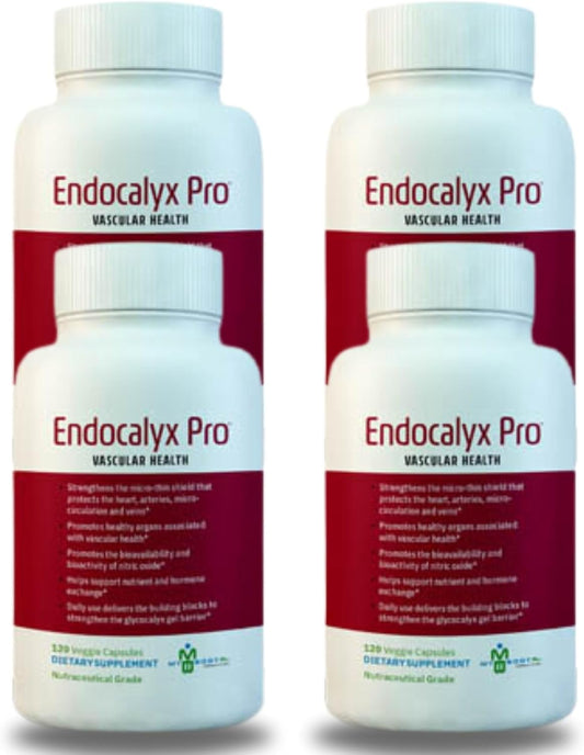 Endocalyx Pro - Vascular & Microcirculation Heart Health Supplement 120 Capsules | Support Vascular Protection & Nitric Oxide Functions | Nourish Glycocalyx Structure