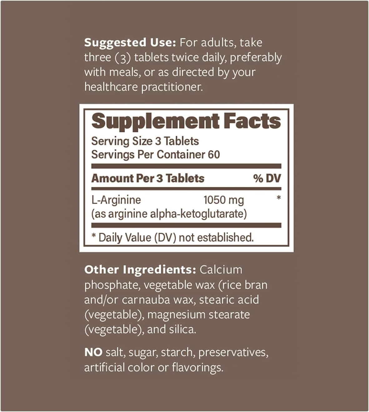 Endurance Products L-Arginine 350mg Sustained Release Tablets for Optimal Nitric Oxide Production - 180 Count