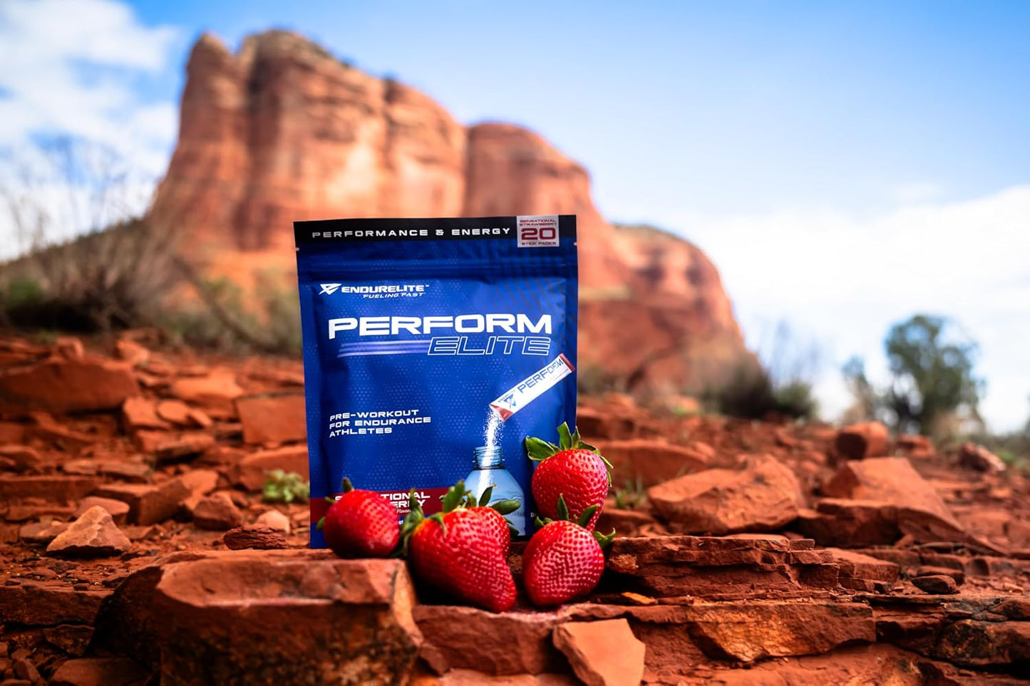 EndurElite Perform Elite Pre-Workout Powder - 20 Servings, Strawberry Flavor - Supplement for Endurance Athletes