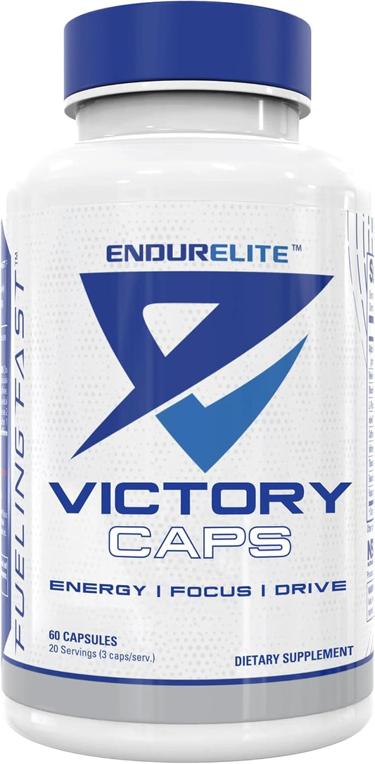EndurElite Victory Caps: Pre Workout Supplement for Endurance, Strength, Crossfit, and Cross Training - 60 Capsules