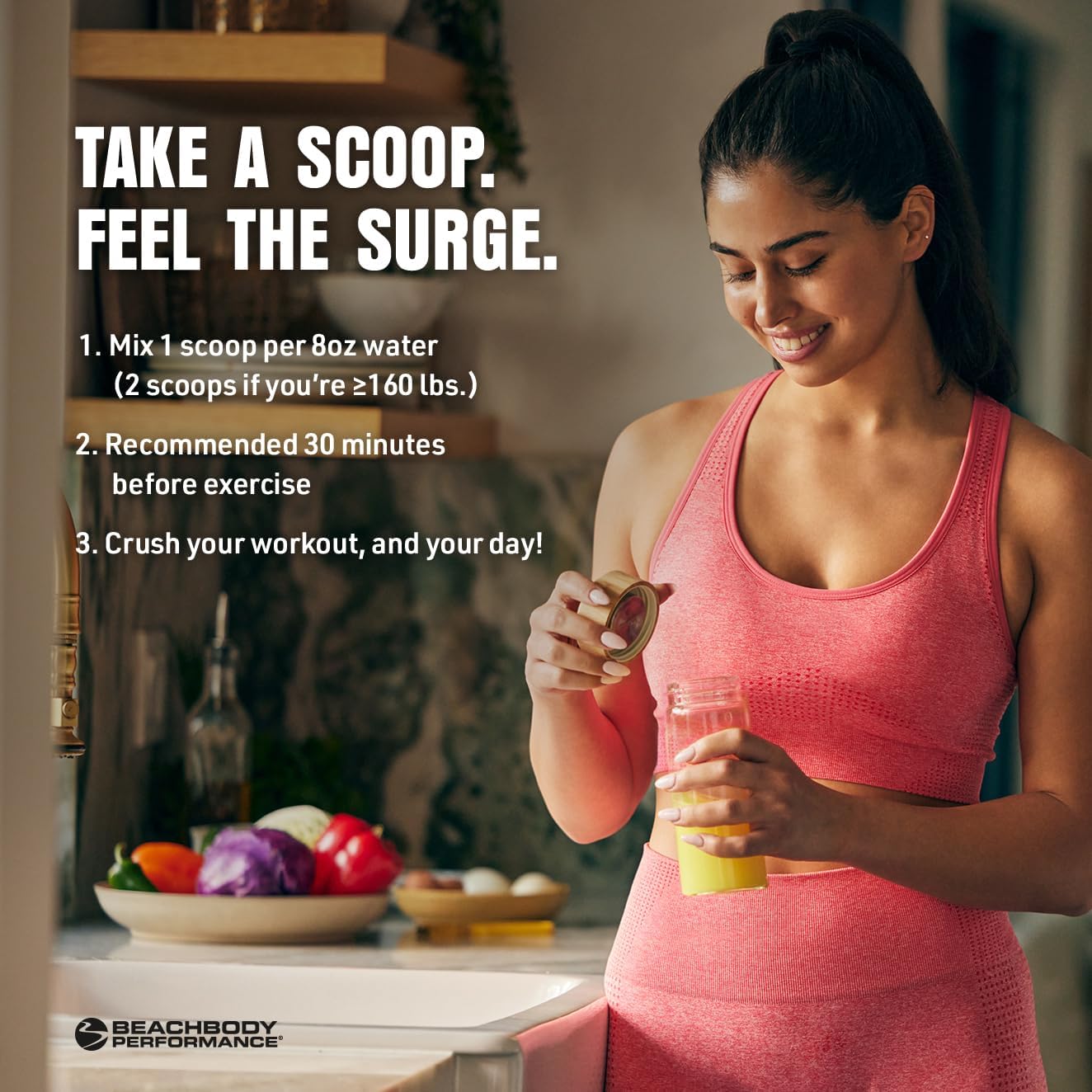 Energize Pre Workout Powder with Beta-Alanine, Quercetin, and Caffeine - Boost Energy and Focus, Strawberry Lemonade Flavor, 40 Servings