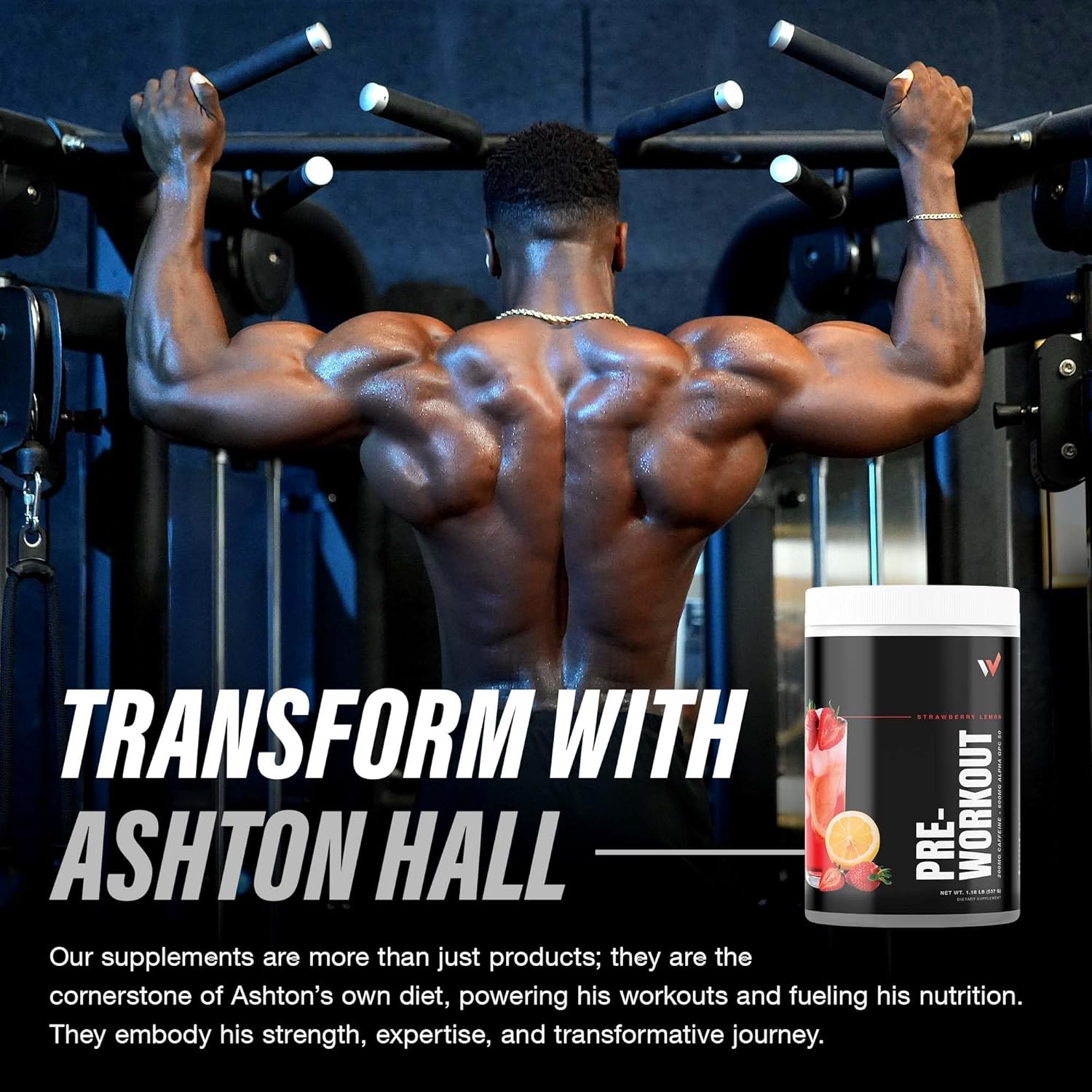 Energizing Pre Workout Powder for Peak Performance - Sugar-Free Blend with l Theanine, Beta-Alanine, and B-Vitamins - Strawberry Lemon Flavor for Men & Women