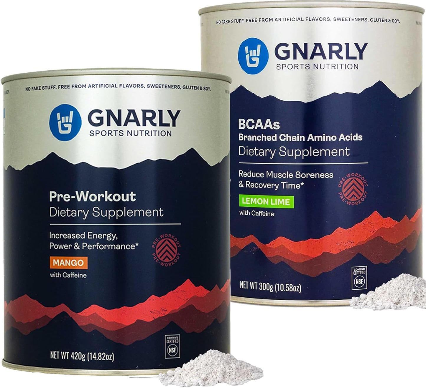 Energizing Preworkout Drink Mix Bundle: Mango BCAAs and Lemon Lime Formula