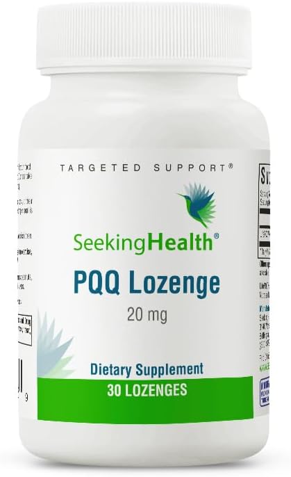 Energy & Aging Support with Seeking Health PQQ Lozenges - Antioxidant Supplement 20 mg, 30 Lozenges for Healthy Living