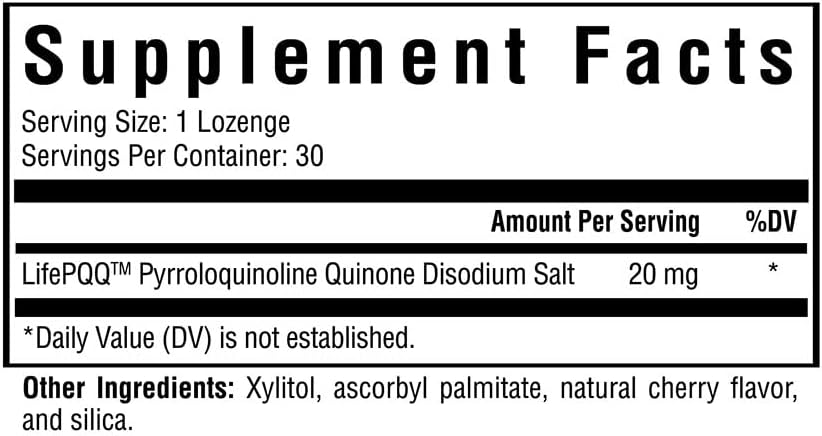 Energy & Aging Support with Seeking Health PQQ Lozenges - Antioxidant Supplement 20 mg, 30 Lozenges for Healthy Living