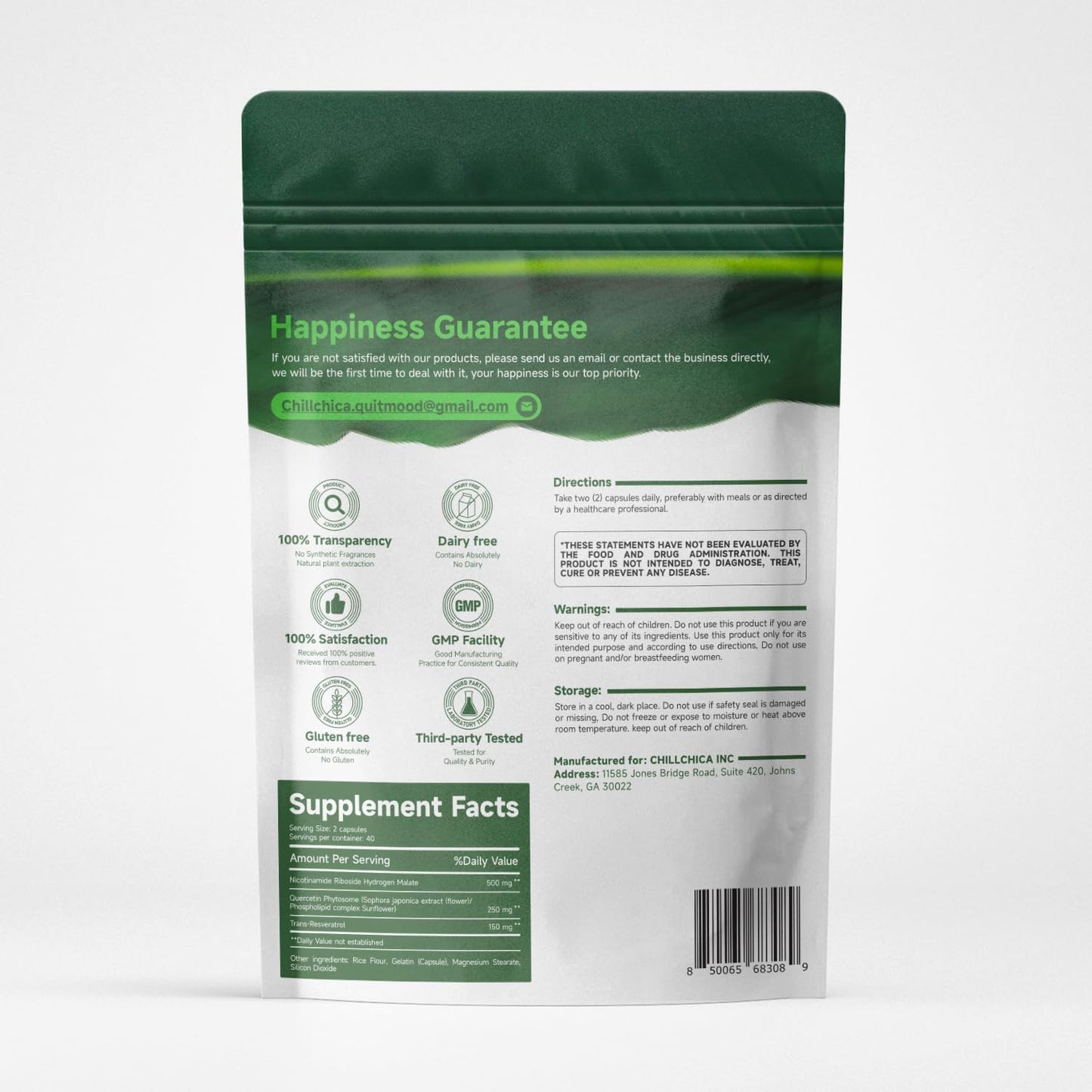 Energy and Focus Boosting NAD+ Supplement with Nicotinamide Riboside 900mg - 80 Capsules for Anti-Aging and Cellular Health