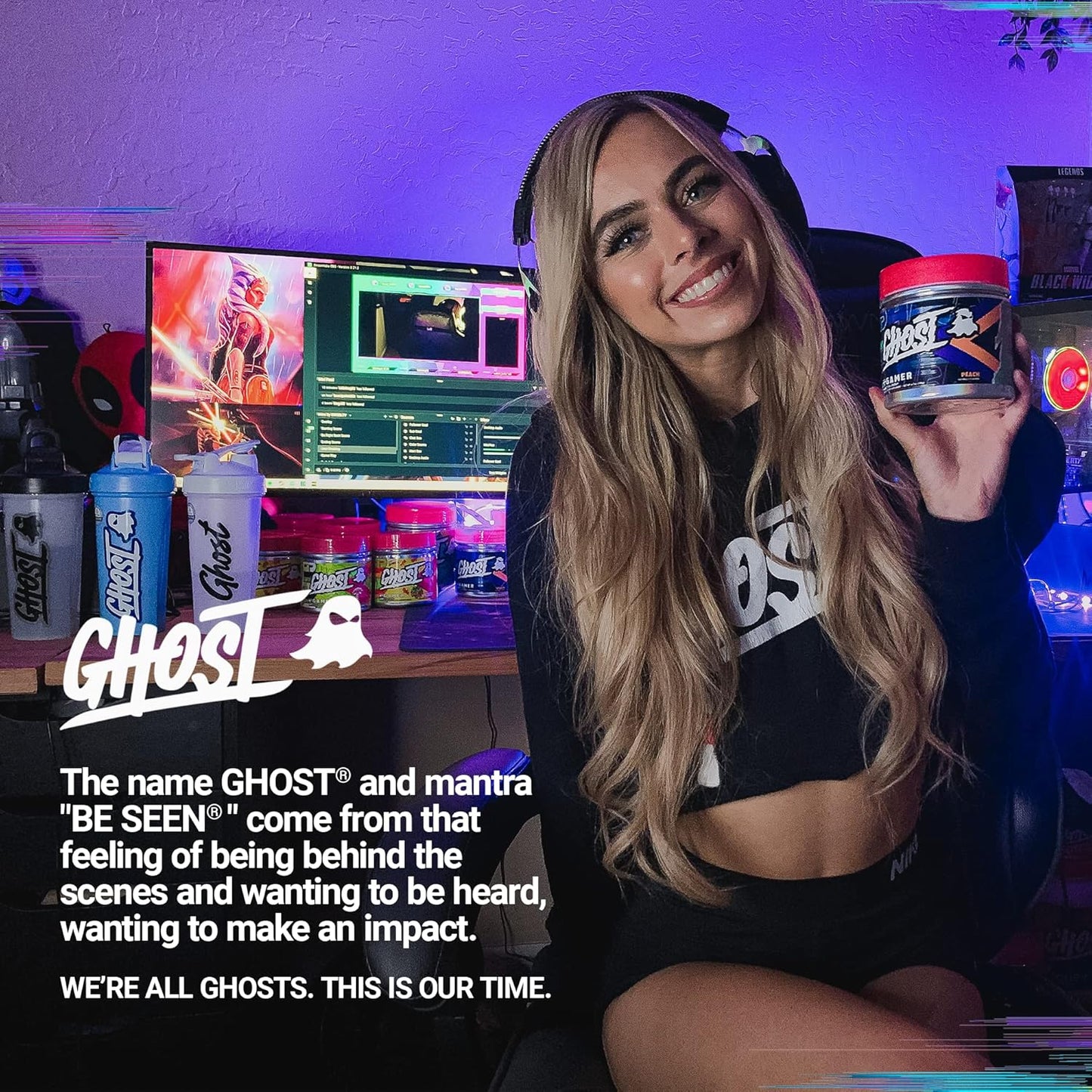 Energy and Focus Support Formula Bundle - Peach and Swedish Fish Flavor by GHOST Gamer