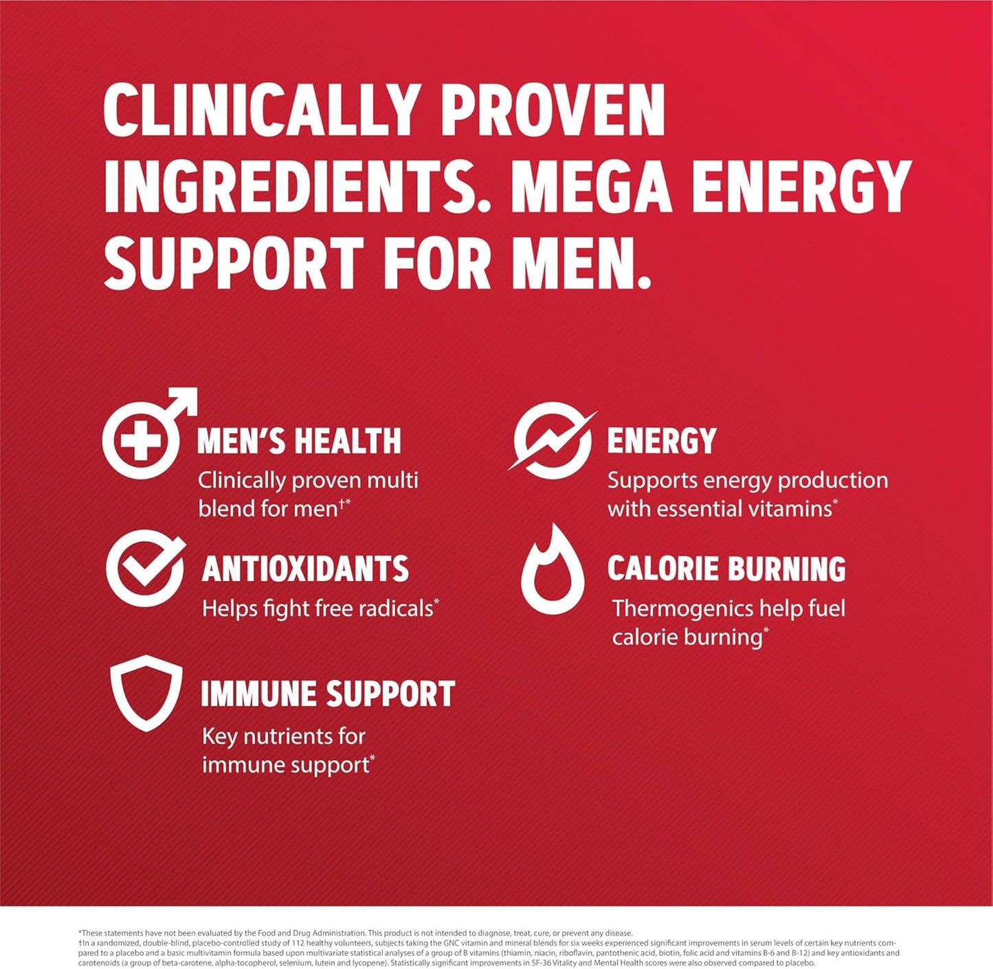 Energy-Boosting GNC Mega Men Multivitamin for Improved Metabolism and Calorie Burning | 90 Count