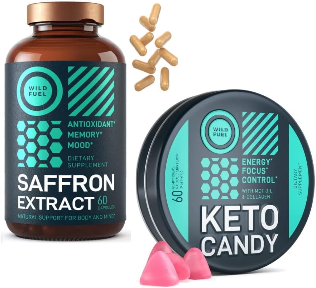Energy-Boosting Keto Candy and Saffron Extract Supplement for Weight Loss - WILD FUEL Bundle
