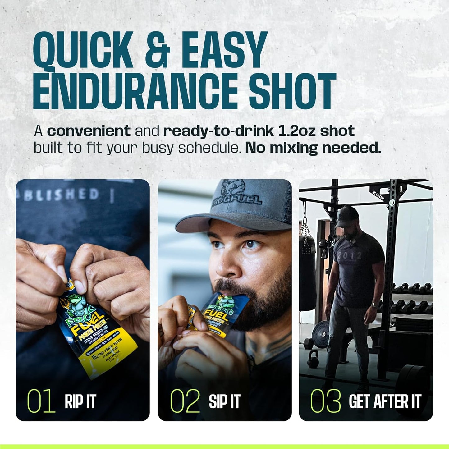Energy-Boosting Pre Workout Shot & Gel with Caffeine, Beta Alanine, Protein, and Electrolytes - Berry Flavor, 24 Pack of 1.2 oz Packets