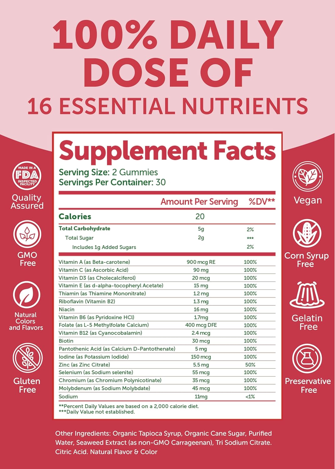 Energy-Boosting Women's Multivitamin Gummies Bundle with High-Absorption Vitamin B12 - 30 Days Supply of Essential Nutrients