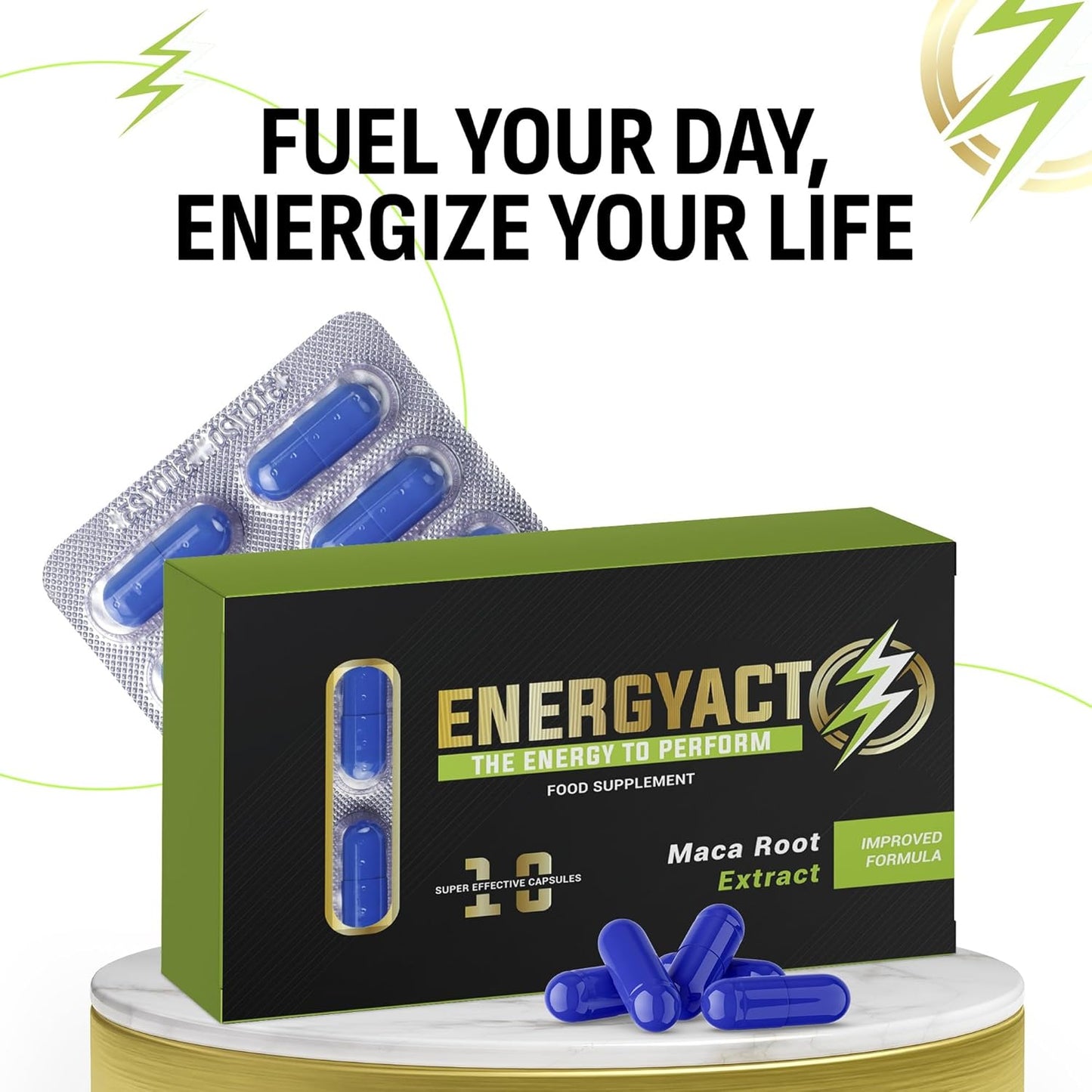 ENERGYACT Blended Sports Nutrition Bars - Fuel Your Endurance and Energy Levels (10 Pack)