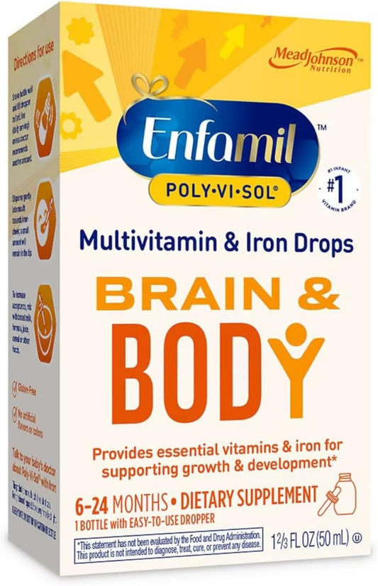 Enfamil Poly-Vi-Sol Multivitamin Drops with Iron - 50 mL Bottle