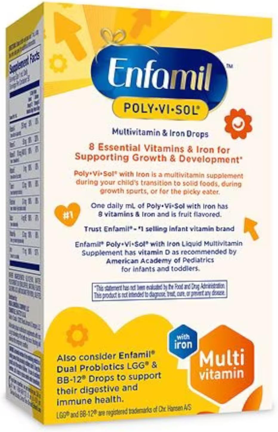 Enfamil Poly-Vi-Sol Multivitamin Drops with Iron - 50 mL Bottle