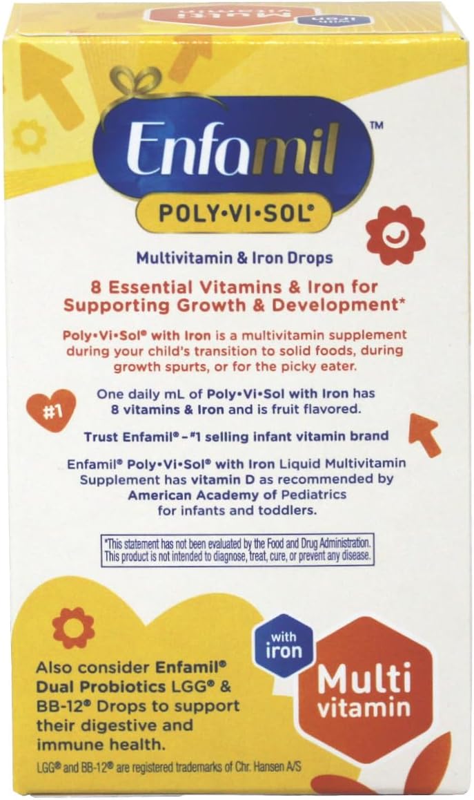 Enfamil Poly-Vi-Sol Multivitamin Drops with Iron - 50 mL Bottle