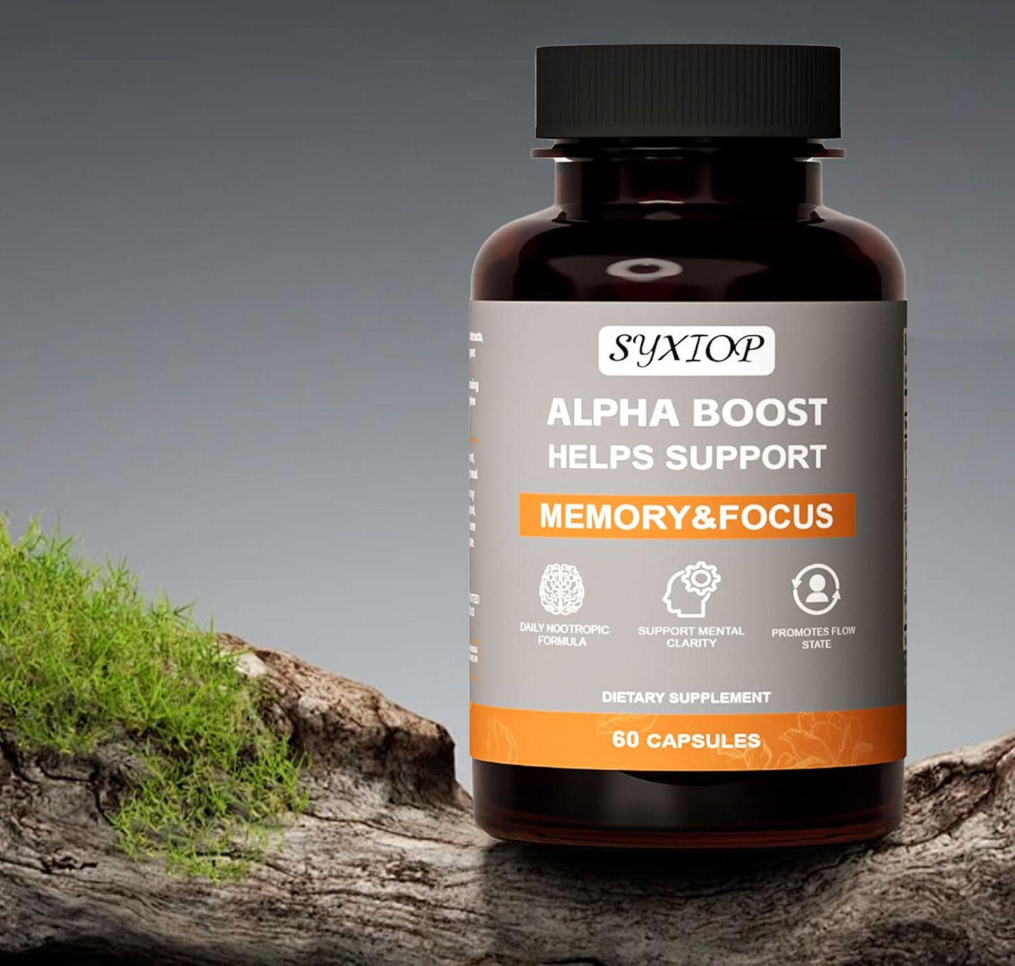 Enhance Focus and Memory with SyXIOP Alpha Boost Capsules - Vitamin B6, L-Tyrosine, L-Theanine, and More