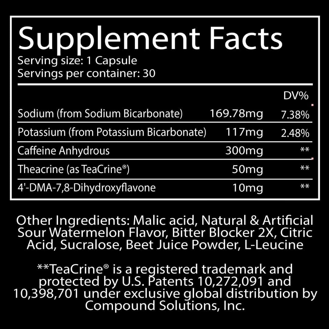 Enhanced Focus and Endurance with Troponin Nutrition ATP Energy Supplement | Includes Theacrine, Caffeine Anhydrous, Potassium, & More | Pre-Workout Boost
