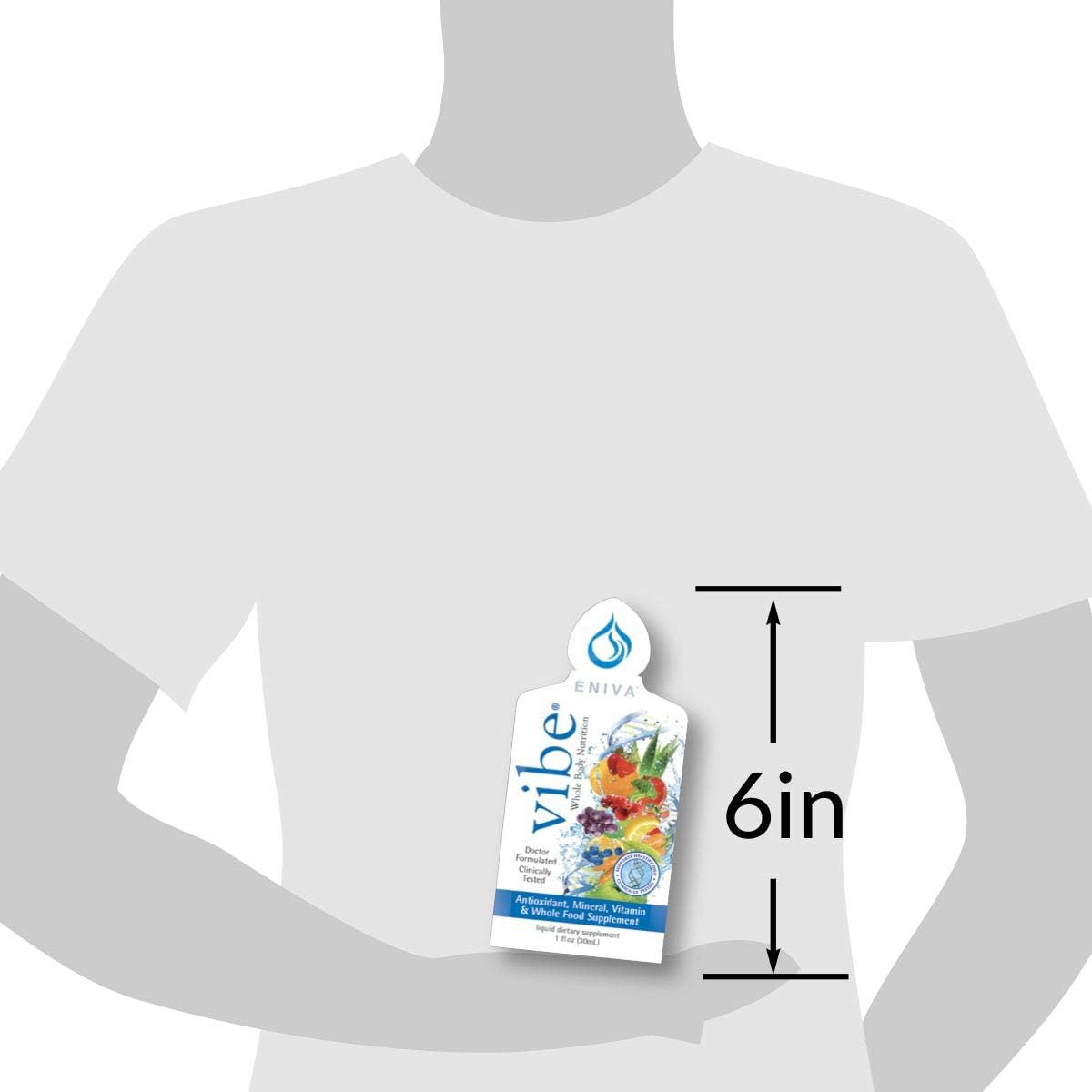 Eniva Health Vibe Liquid Multivitamin Mineral Supplements with Amino Acids - Daily Fruits and Veggies Supplement for Men & Women - Doctor Formulated in USA