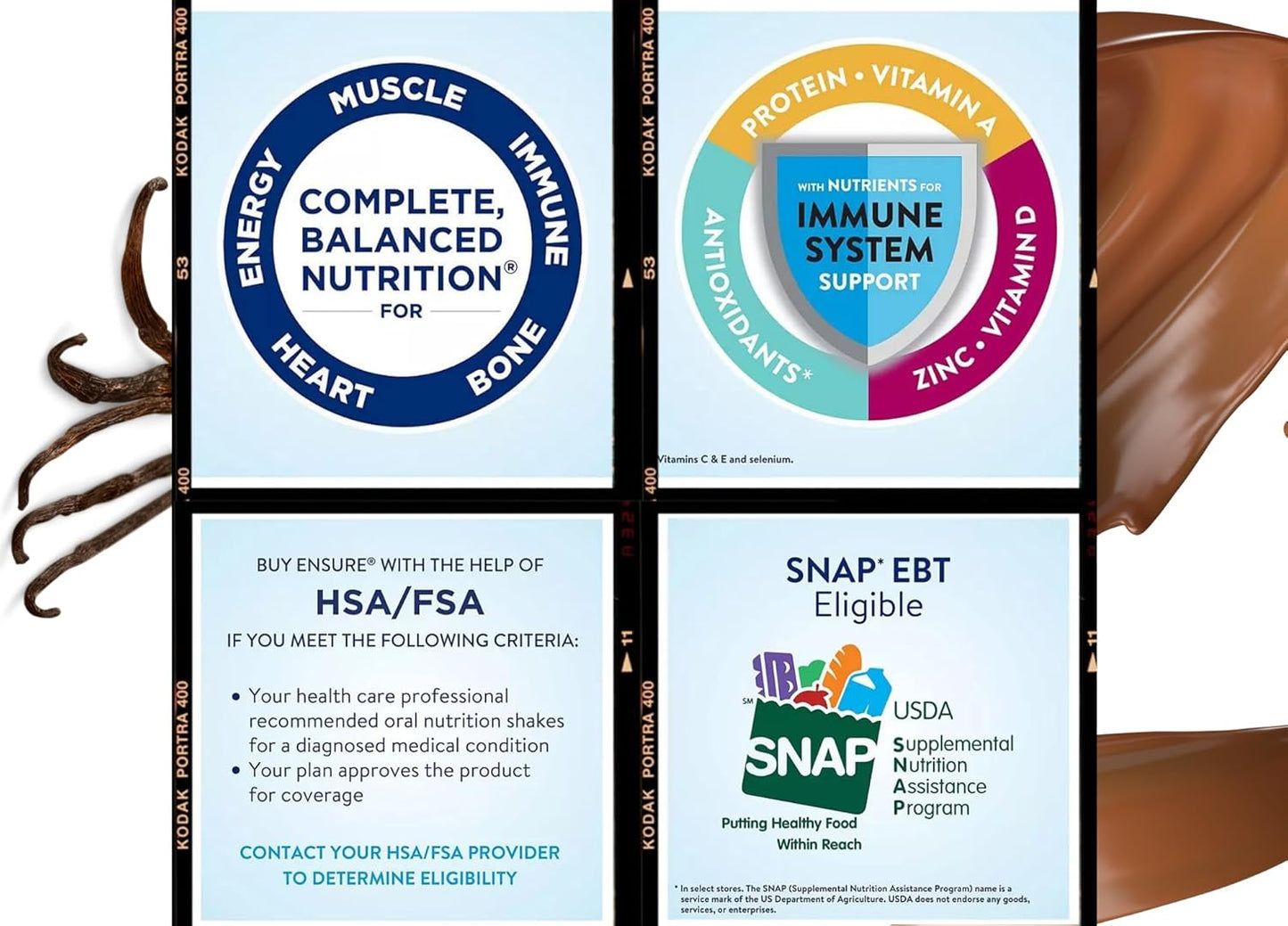 Ensure Original Nutrition Shakes Variety Pack - 6 Pack of Milk Chocolate, Vanilla, and Strawberry Flavors with Essential Vitamins and Minerals
