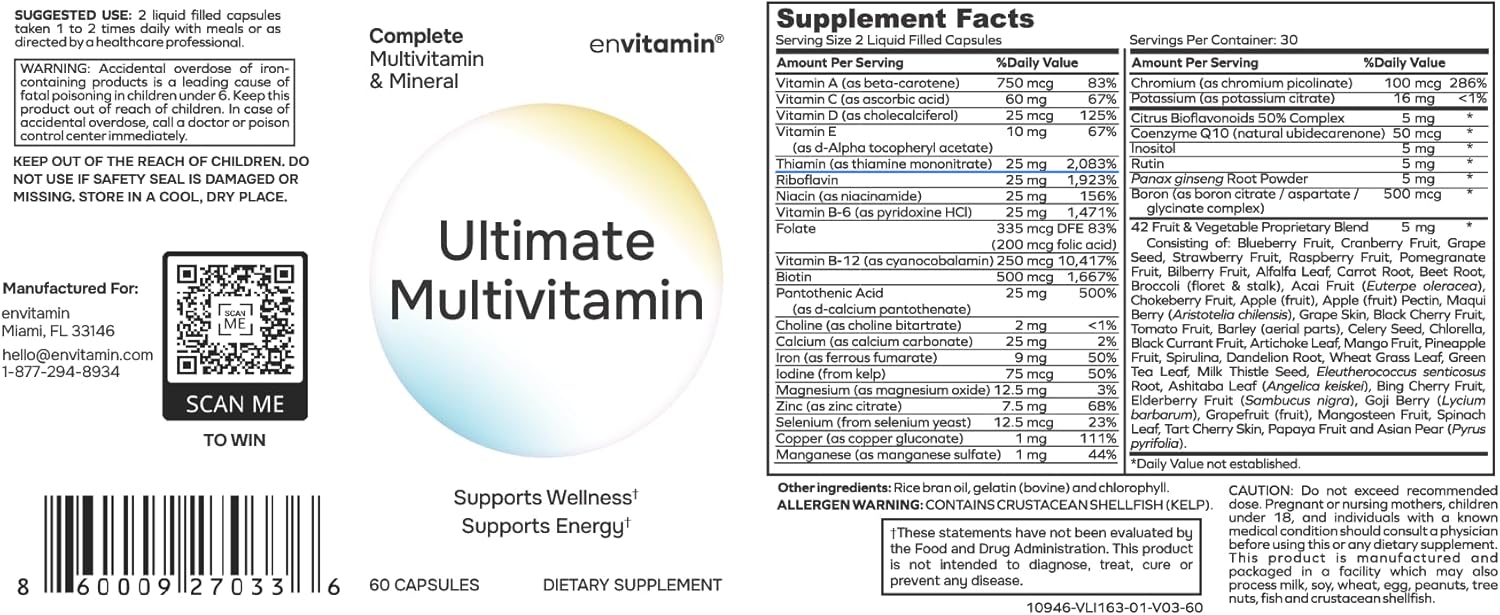envitamin Ultimate Women's Multivitamin Bundle - Includes 2 Multivitamins for Women - Daily Health Support