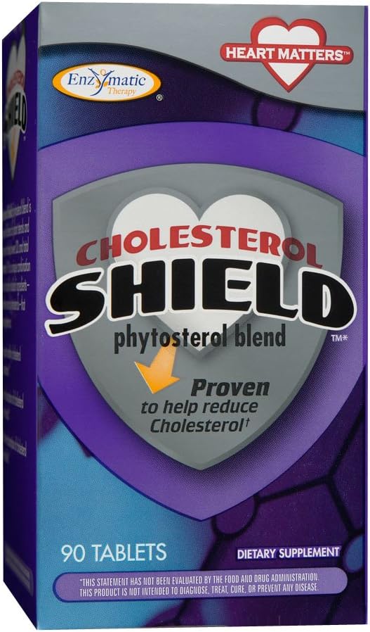 Enzymatic Therapy Cholesterol Shield Tablets for Heart Health - 90 Count
