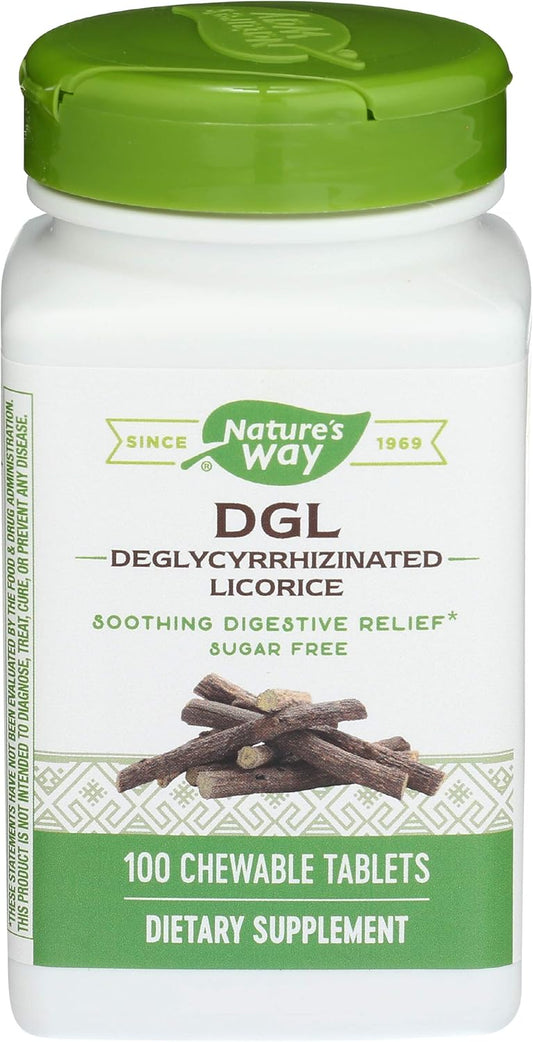 Enzymatic Therapy DGL 100 Chewable Tablets - Fructose-Free Formula - 1 Pack