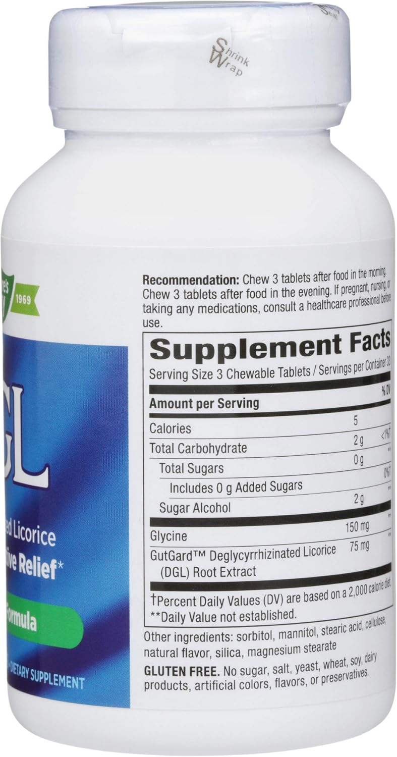 Enzymatic Therapy DGL 100 Chewable Tablets - Fructose-Free Formula - 1 Pack