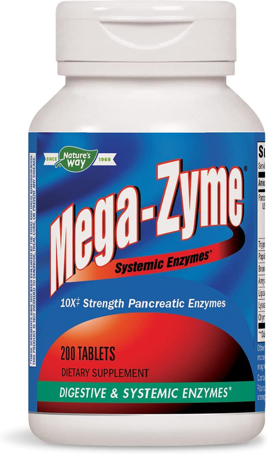Enzymatic Therapy Mega-Zyme Tablets, 200 Count by Nature's Way - Digestive Enzyme Supplement