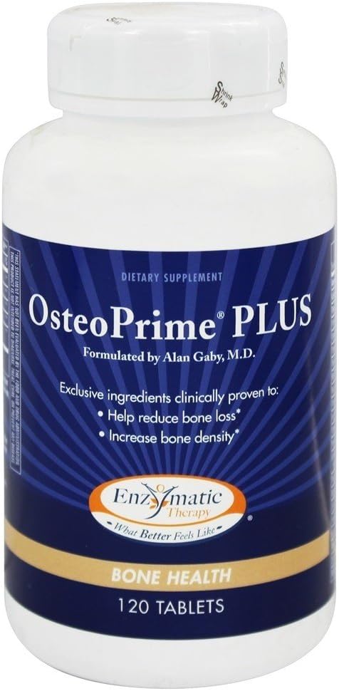 Enzymatic Therapy OsteoPrime Plus 120 Tablets for Bone Health and Strength