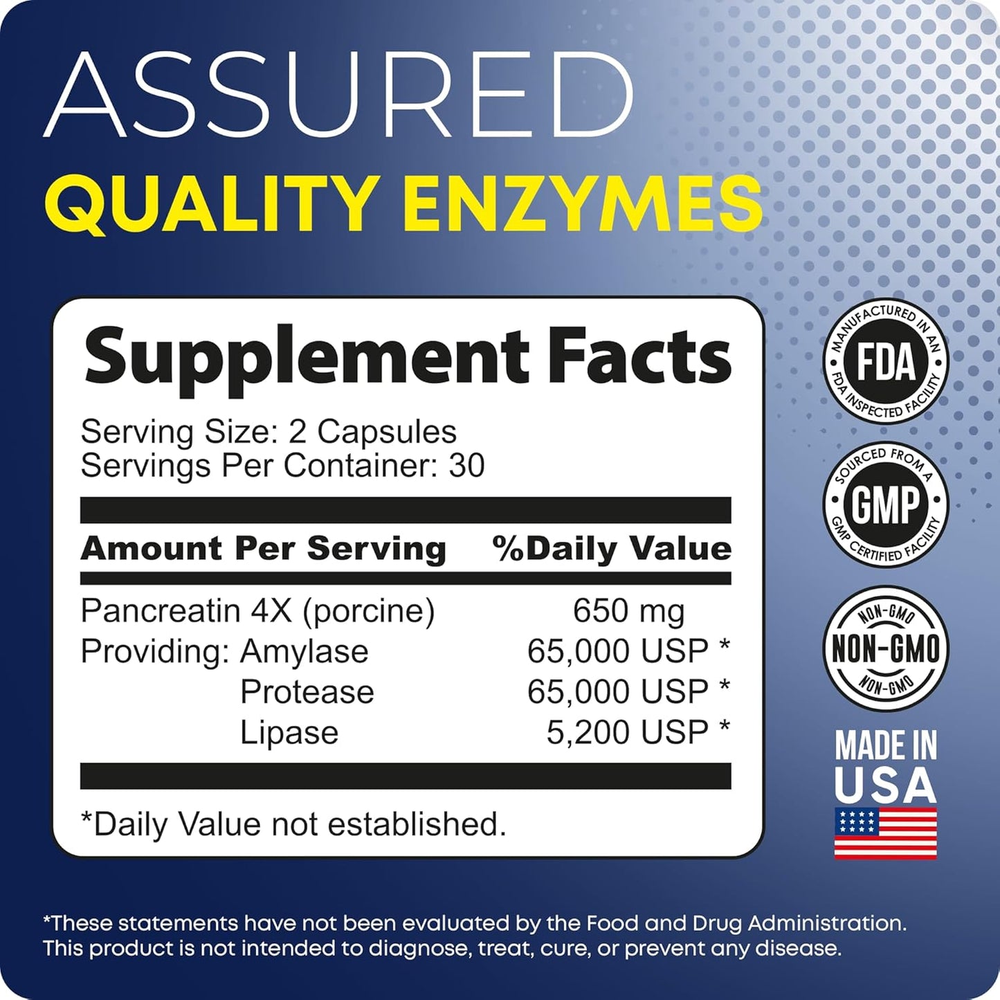 Enzyme-Rich Digestive Health Supplement with Lipase and Amylase - 59 Capsules - Dietary Nutritional Support for Digestive Comfort