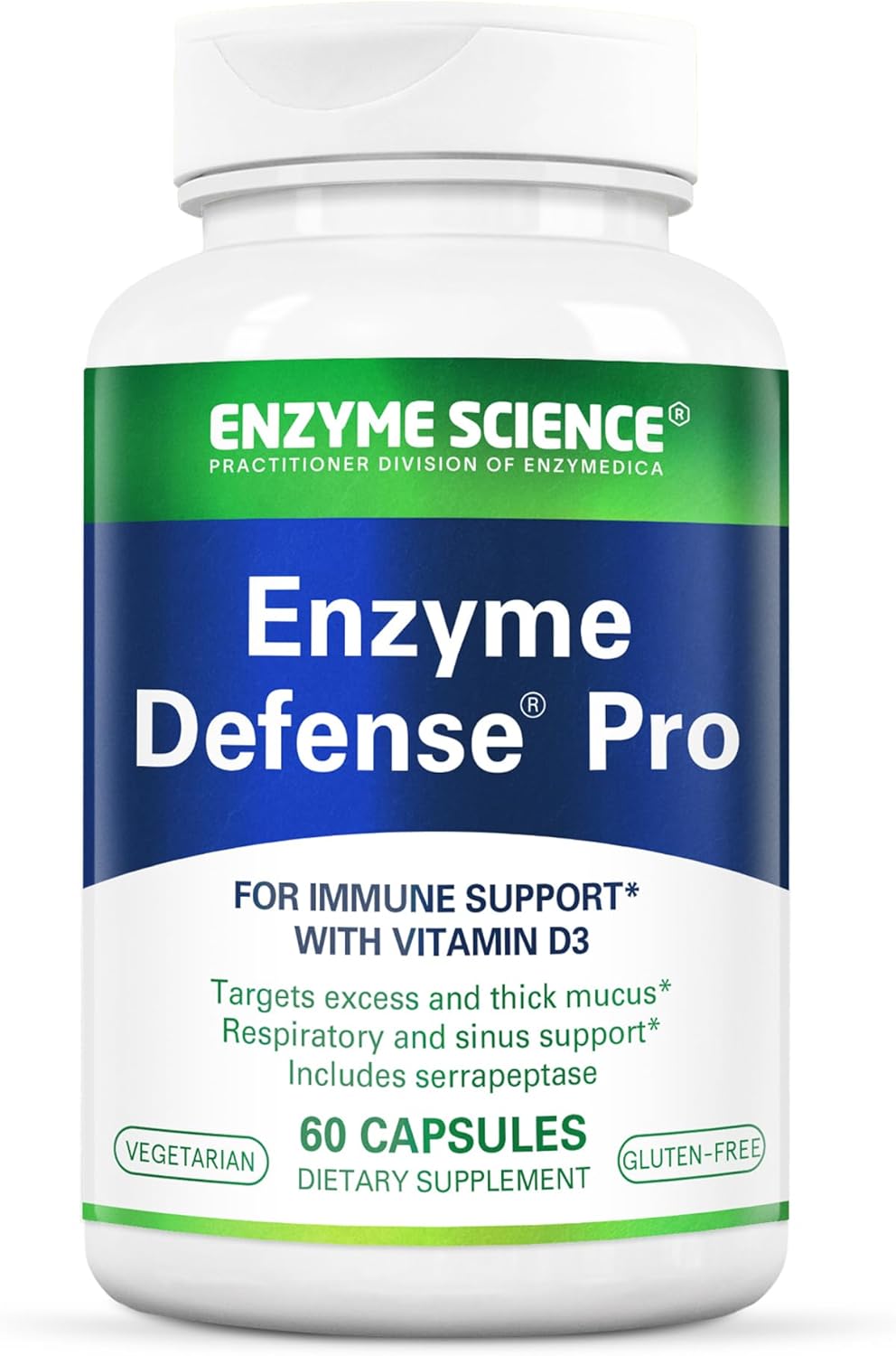 Enzyme Science Enzyme Defense Pro Capsules with Vitamin D3 and L-Lysine for Immunity Support
