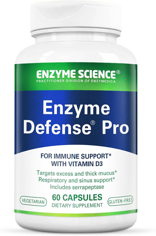 Enzyme Science Enzyme Defense Pro Capsules with Vitamin D3 and L-Lysine for Immunity Support