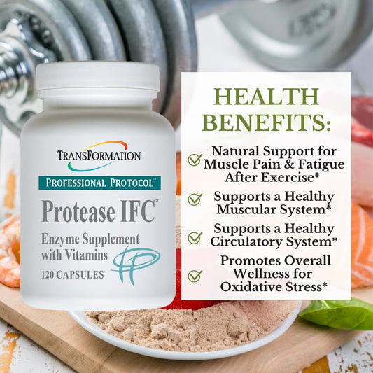 Enzyme Supplement for Muscle and Fatigue Support with Vitamin A, E, C, Zinc, and Selenium - 120 Capsules