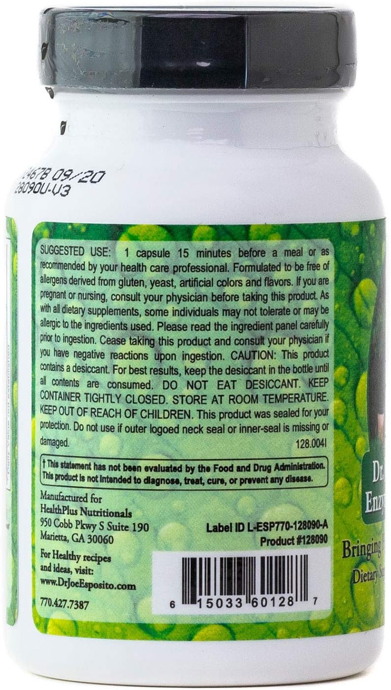 Enzyme Support Supplement by Dr. Joe - Digestive Health Aid for Better Wellness