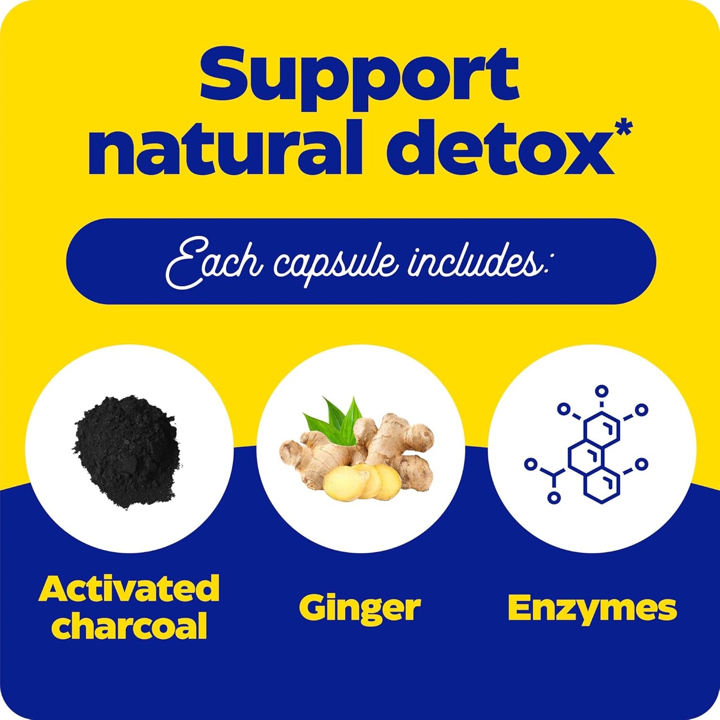 Enzymedica Activated Charcoal Capsules for Gas, Bloating & Indigestion Relief - Natural Detox Support - 60 Count