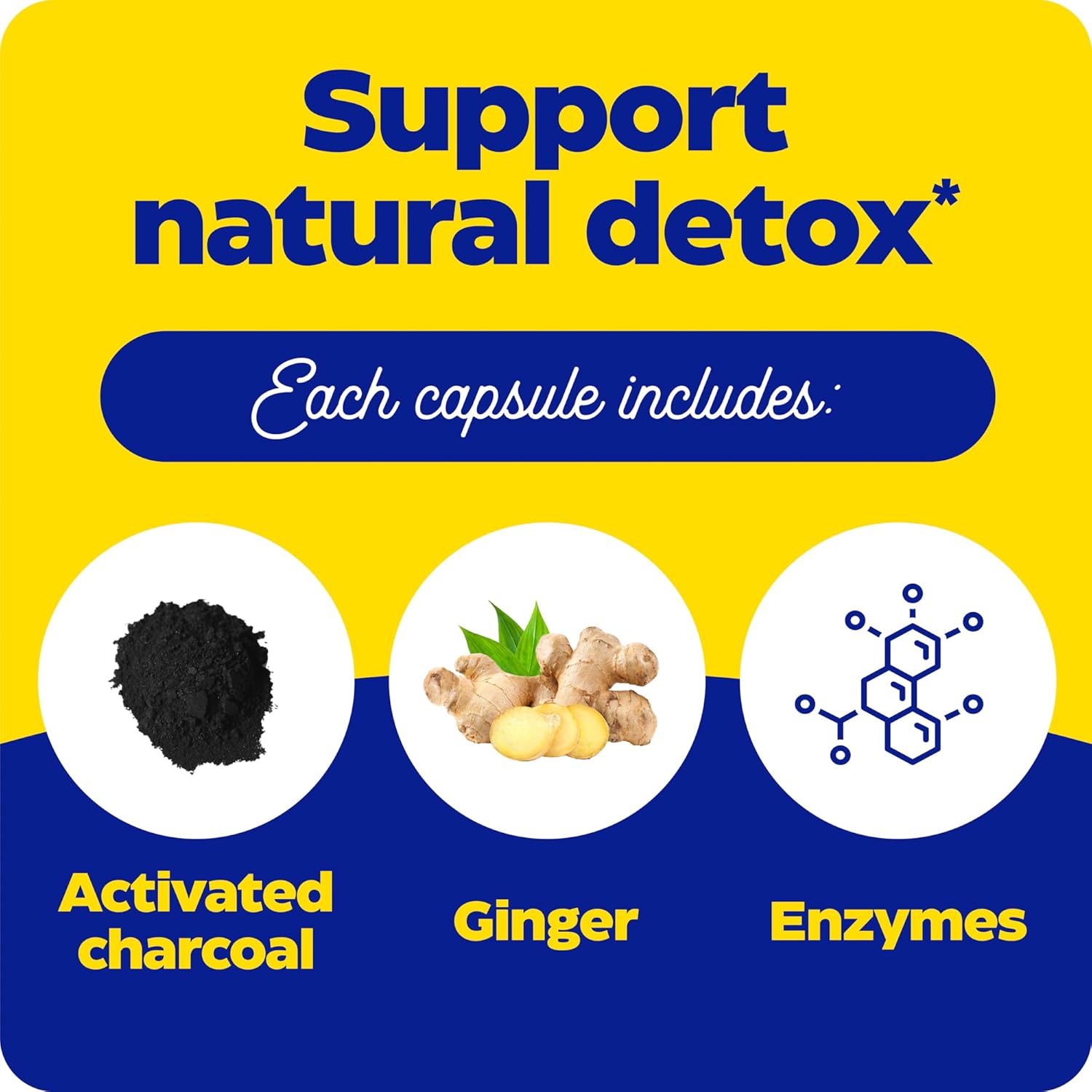 Enzymedica Activated Charcoal Capsules for Gas, Bloating & Indigestion Relief - Natural Detox Support - 60 Count
