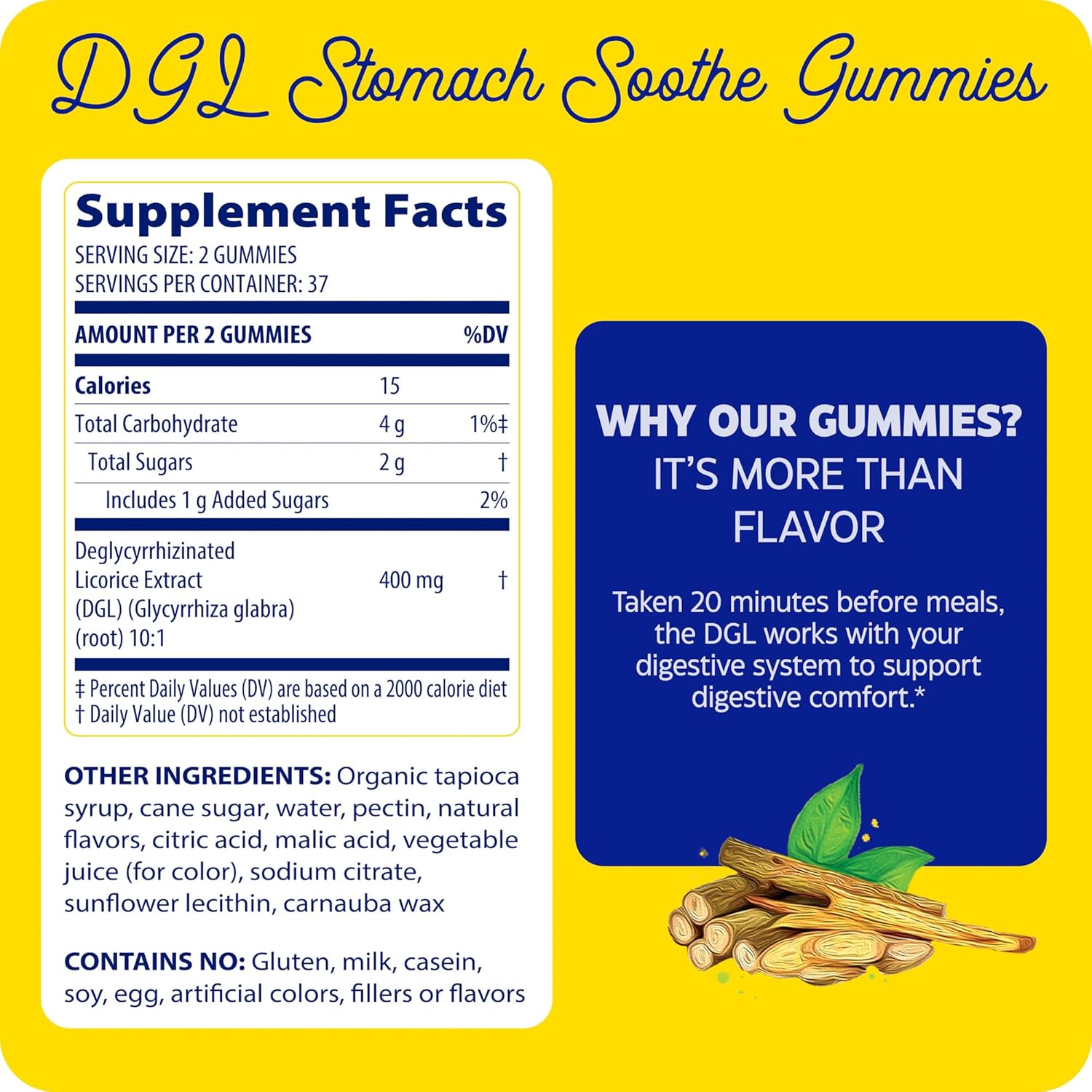 Enzymedica Chocolate DGL Gummies for Digestive Support - 74 Count