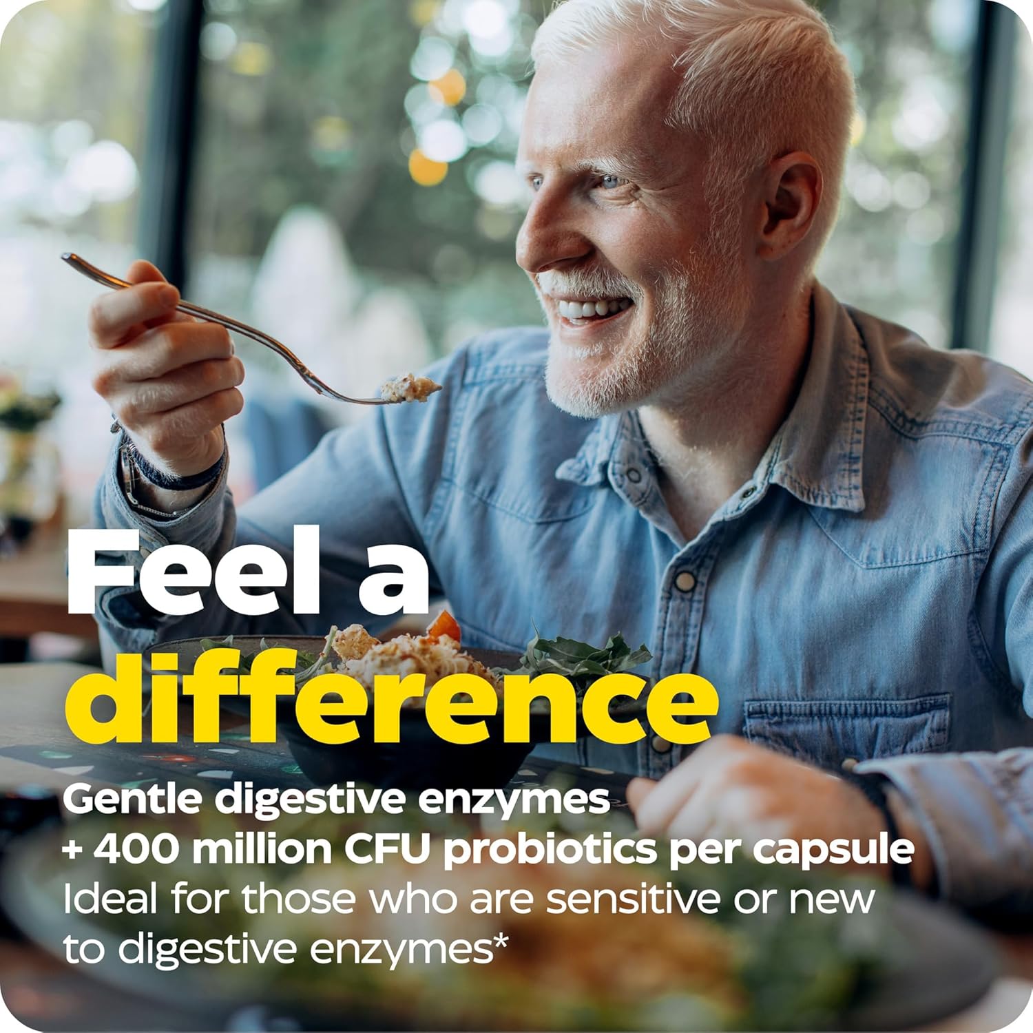 Enzymedica Digest Basic Plus Probiotics 90 Count - Gentle Digestive Enzymes with 400 Million CFU Active Cultures