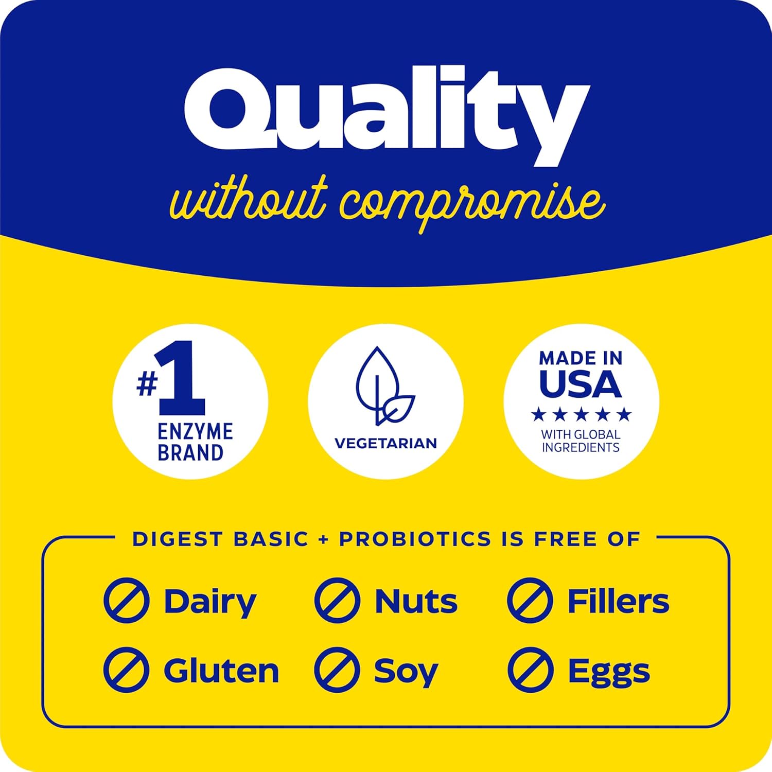 Enzymedica Digest Basic Plus Probiotics 90 Count - Gentle Digestive Enzymes with 400 Million CFU Active Cultures